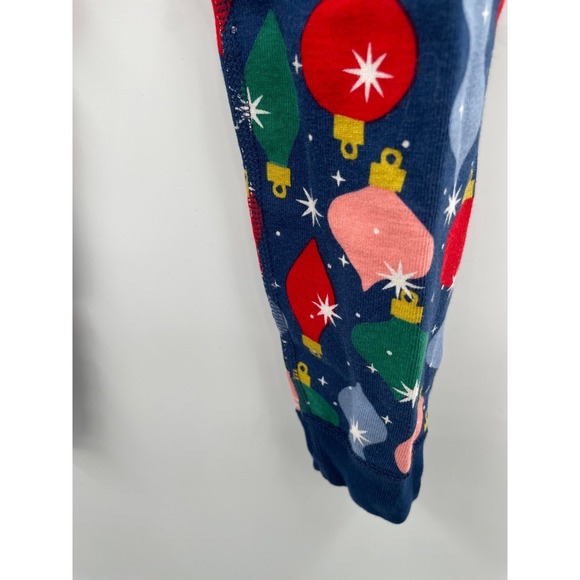 NWT Hanna Andersson Holiday Long John Pajama Set Kids 6-7 Shiny Bright Ornaments - Picture 10 of 13
